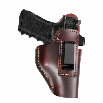 Bordeauxrotes IWB-Lederholster mit Optikanpassung