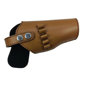 Leder-Gürtelholster mit Druckknopfsicherung und Patronenschlaufen
