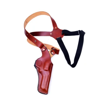 Vertikales Schulterholster aus braunem Leder für S&W 686 Series