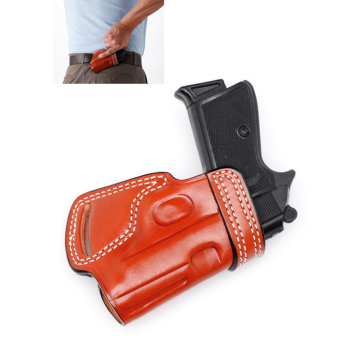 Oben offenes Gürtelholster für das Tragen am unteren Rücken