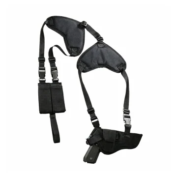 Schwarzes Bulldog Deluxe horizontales Schulterholster