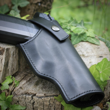 Smith & Wesson M&P9 Plain Leather Belt Holster - Front design reference