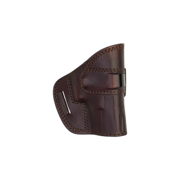 Springlock Swept-Belt Leather Holster - front view 1