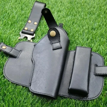 Taktisches Schwarzes Leder Beinholster