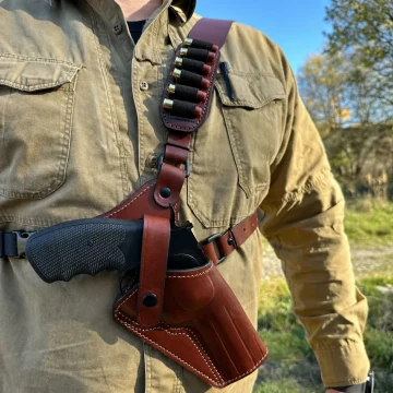 Taurus Raging Hunter Leder-Brustholster mit Patronenschlaufen