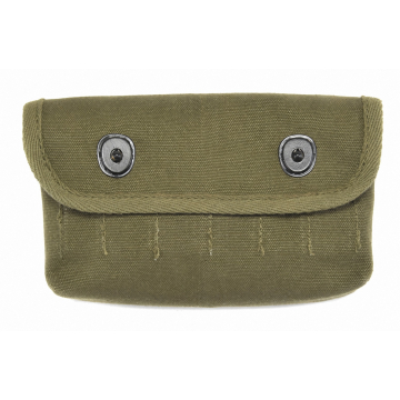 Vietnam-Style Canvas Shotgun Shell Pouch - Dark Olive Drab - View 1