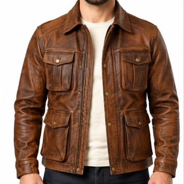mens-vintage-brown-leather-field-jacket-front.png
