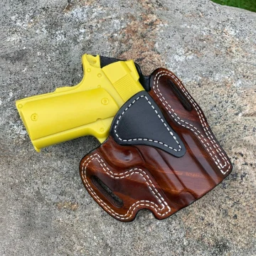 Walnut Woodgrain Finish OWB-Leder Gürtelholster