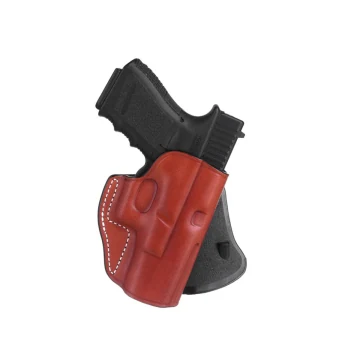 Glock 17/22 Lederholster - Handgefertigtes verstellbares Paddle-Holster in Braun