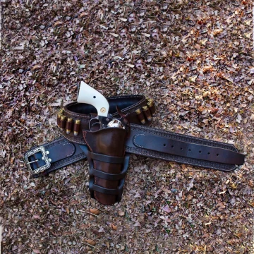 Mexican Loop Cowboy-Stil Gunfighter Tragesystem Holster und Patronengürtel