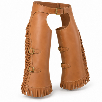 Western Leather Chinks - Complete front view