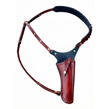 Cowboy-Stil Leder Brust Schulterholster Tragesystem mit Patronenschlaufen