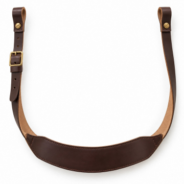 Wide Padded Leather Hunting Rifle Sling - Complete product view
