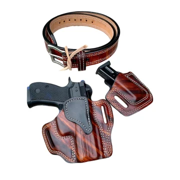 Woodgrain Finish OWB-Leder Gürtelholster