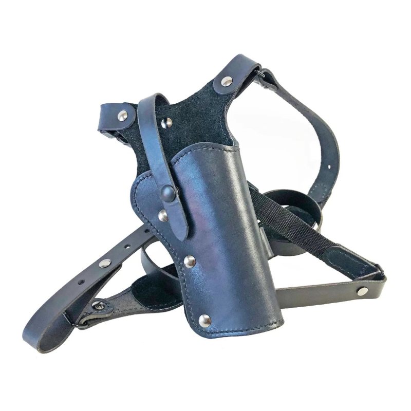 Black Leather Sportsman Chest Holster