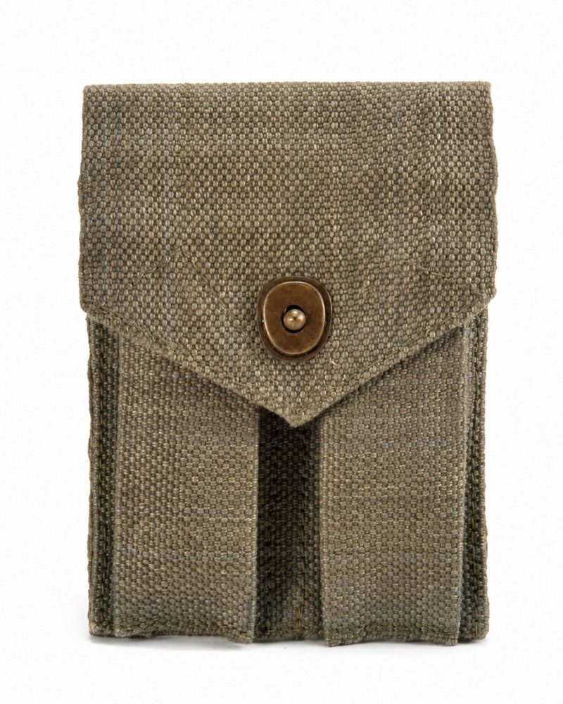 Colt .45 Cotton Webbing Double Magazine Pouch - Dark Olive Drab - View 1