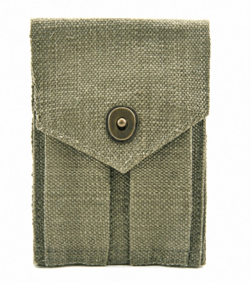 Colt .45 Cotton Webbing Double Magazine Pouch - Light Olive Drab - View 1