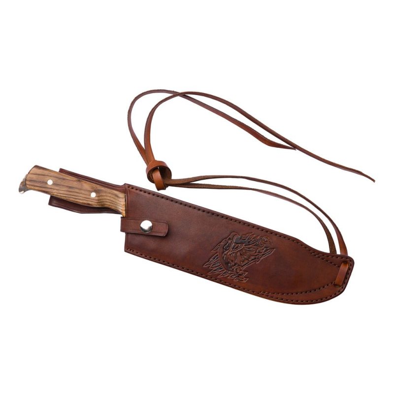 Fieldcraft Lace-Carry Leather Knife Sheath - front view 1