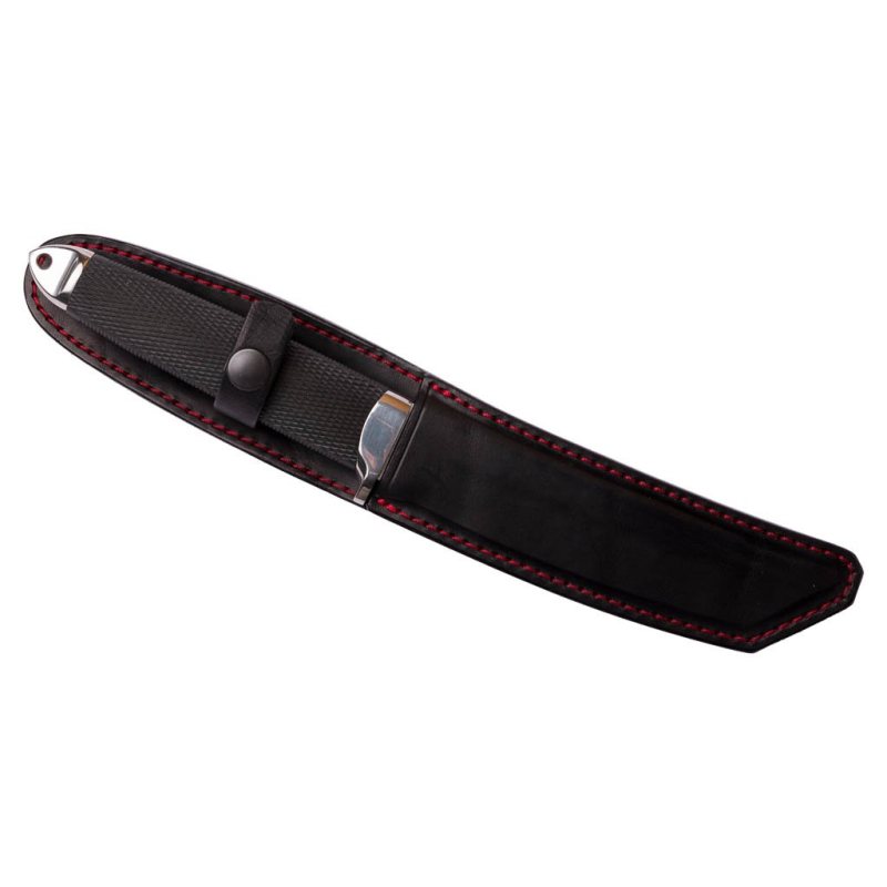 Fieldcraft Press-Stud Leather Knife Sheath - front view 1