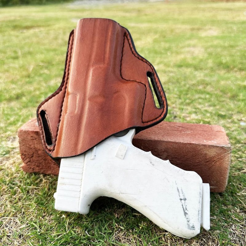 Handcrafted OWB Leather Gun Holster- Custom Hand Molded Full Grain Leather Holster
