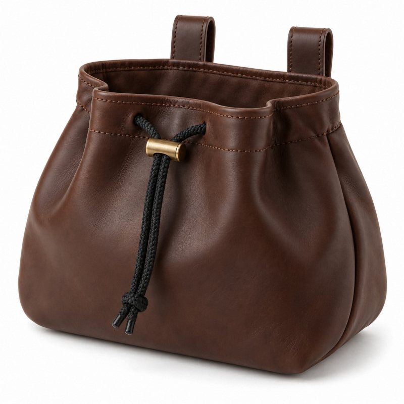 Leder-Sammeltasche für leere Schrotpatronenhülsen - Vollständige Produktansicht