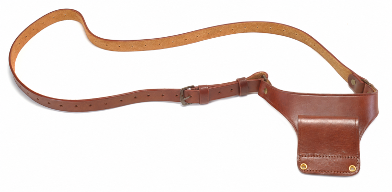 Leather Wire-Hanger Shoulder Holster Adapter - Brown - View 1