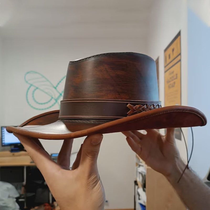 Custom-Order Leather Cowboy Hat (3 Variants)