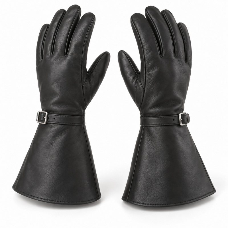 Lederhandschuhe mit langer Stulpe - Vollständige Produktansicht