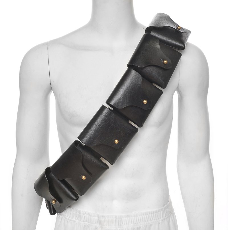 M1 Carbine Leather Magazine Bandolier - Black - View 1
