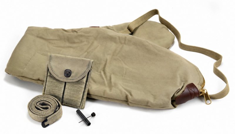 M1 Carbine Sling, Oiler, Buttstock Pouch and Fleece-Lined Case Set - Light Olive Drab - View 1