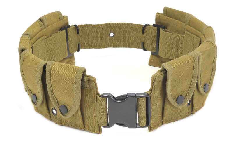 M1 Garand Cartridge Belt with Modern Buckle - Olive Drab - View 1