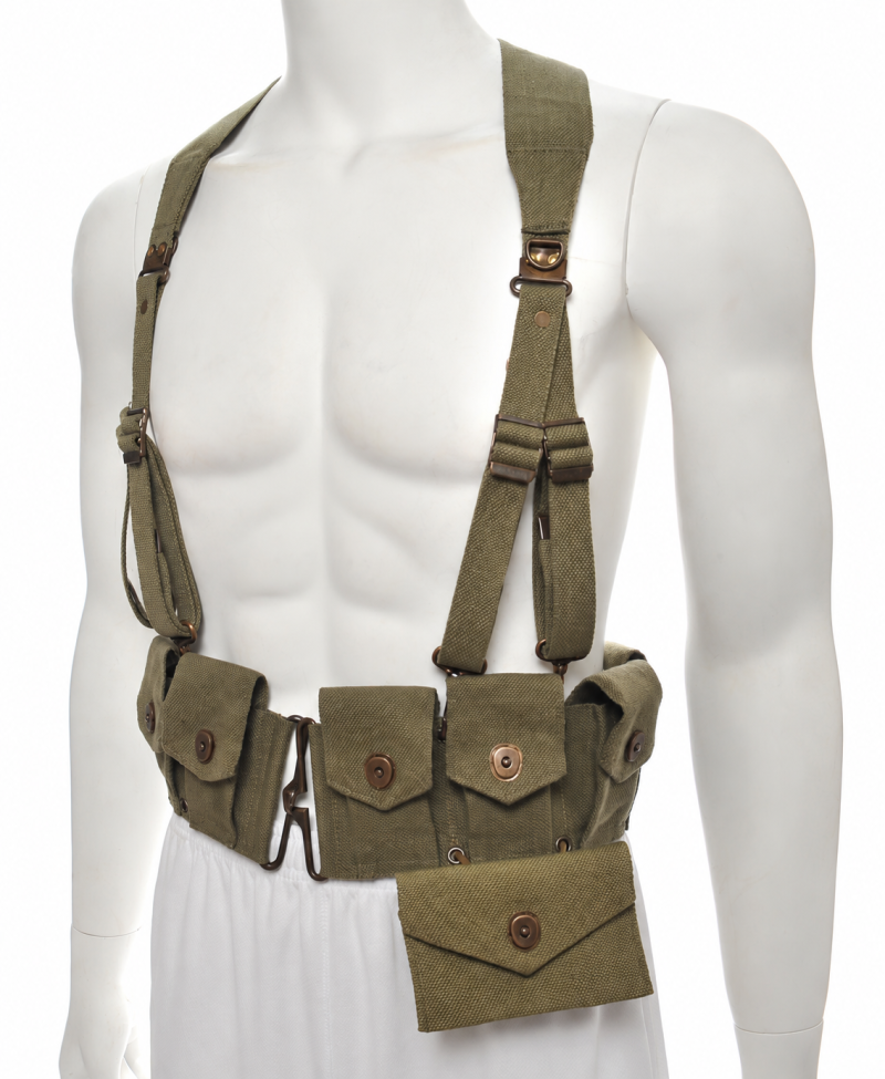 M1923 Cartridge Belt, Suspenders and First Aid Pouch Set - Olive Drab - View 1