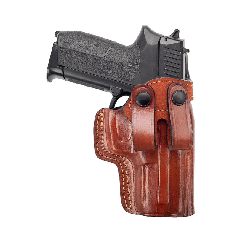 Brown IWB Leather Holster-Snap Loops