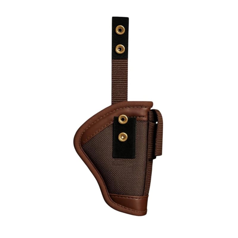 Nylon Pistol Cover Holster front product view with snap strap and belt loop extension