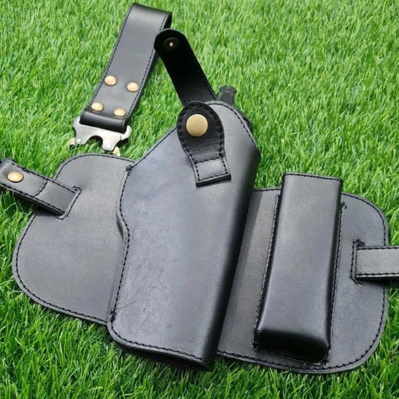 Tactical Leather Drop-Leg Holster