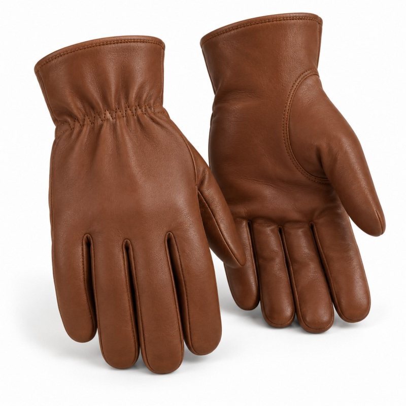 Ungefütterte Leder-Roperhandschuhe mit kurzer Stulpe - Vollständige Produktansicht