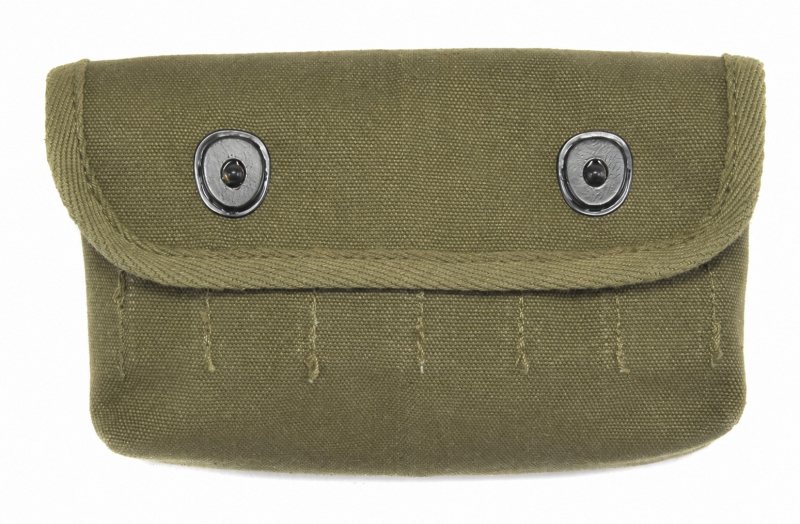 Vietnam-Style Canvas Shotgun Shell Pouch - Dark Olive Drab - View 1
