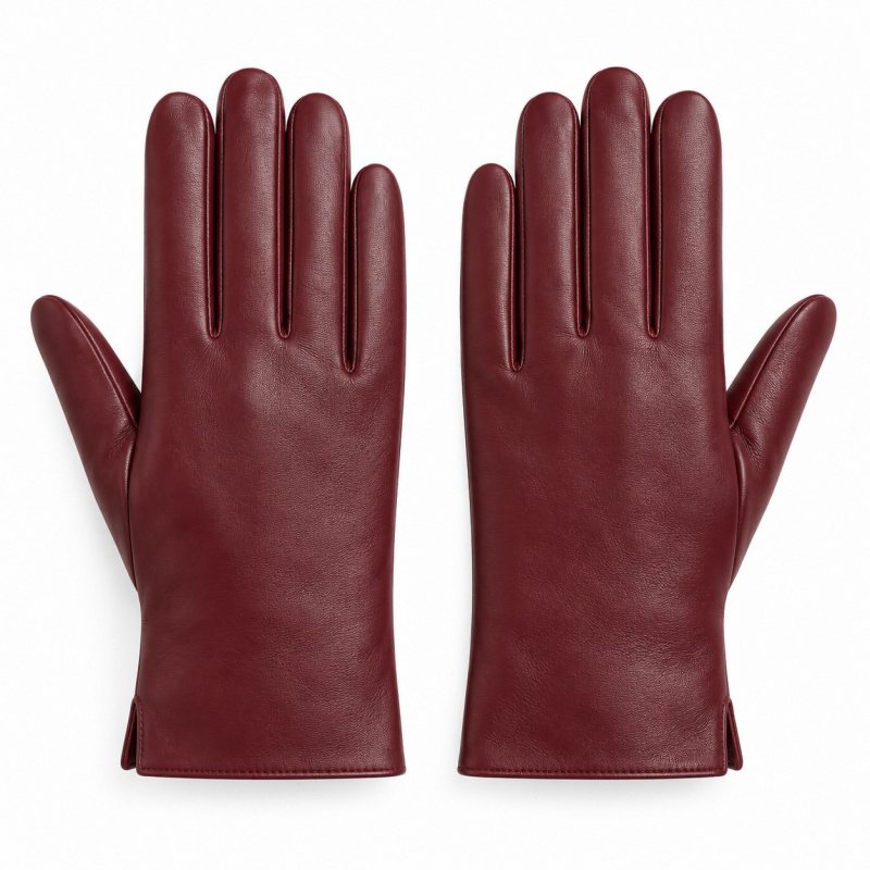 Damen-Lederhandschuhe mit Kaschmirfutter - Vollständige Produktansicht