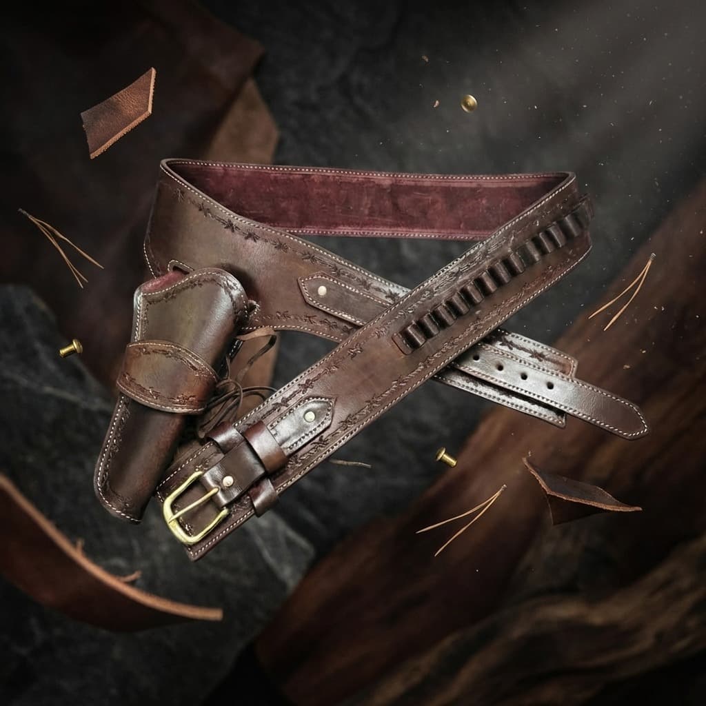Western-Patronengürtel mit Holster
